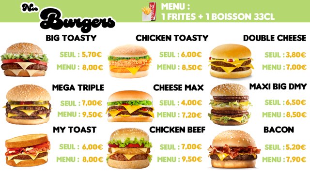 Carte Burgers — page 2